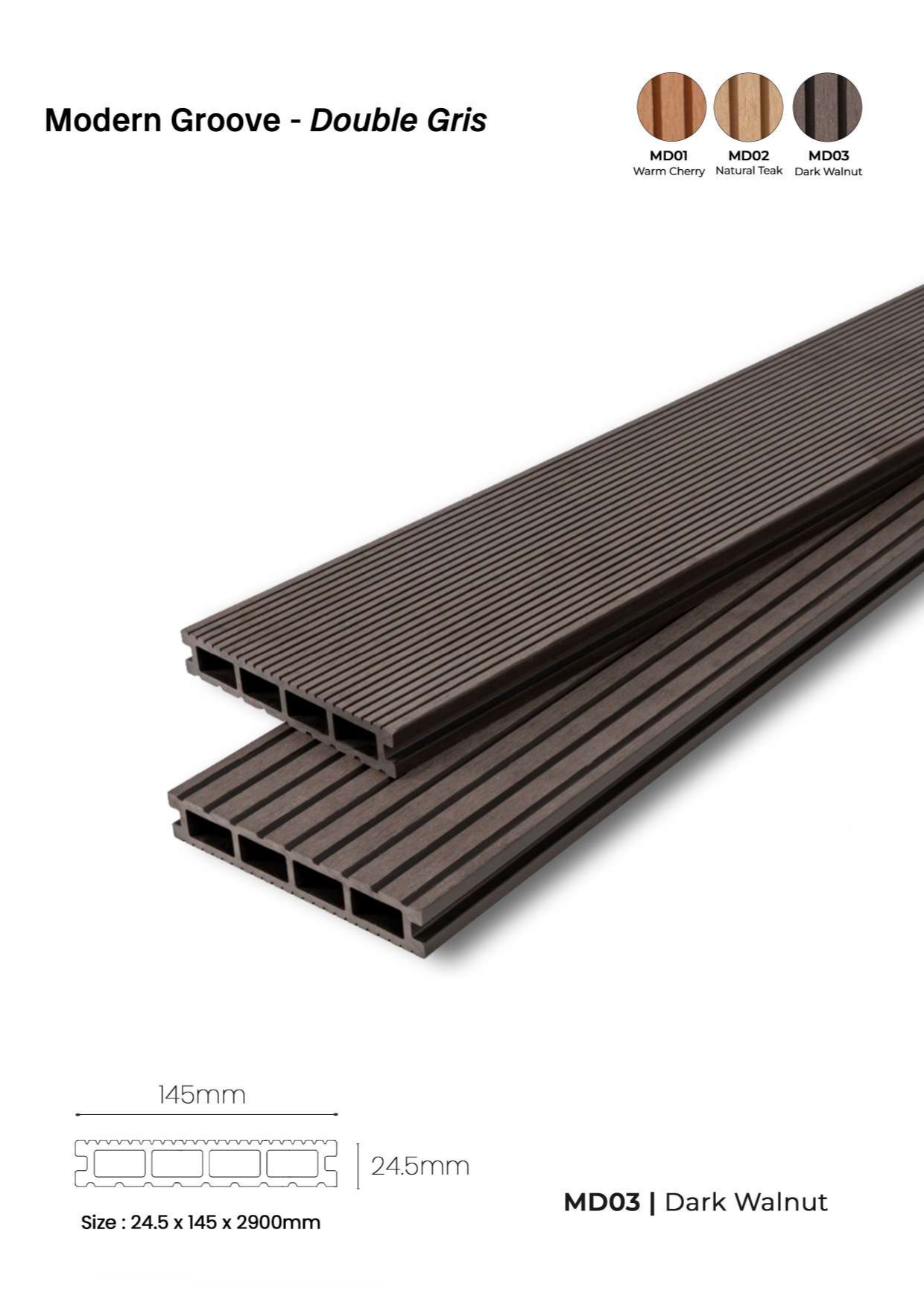 Lantai DECKING Motif Serat Kayu