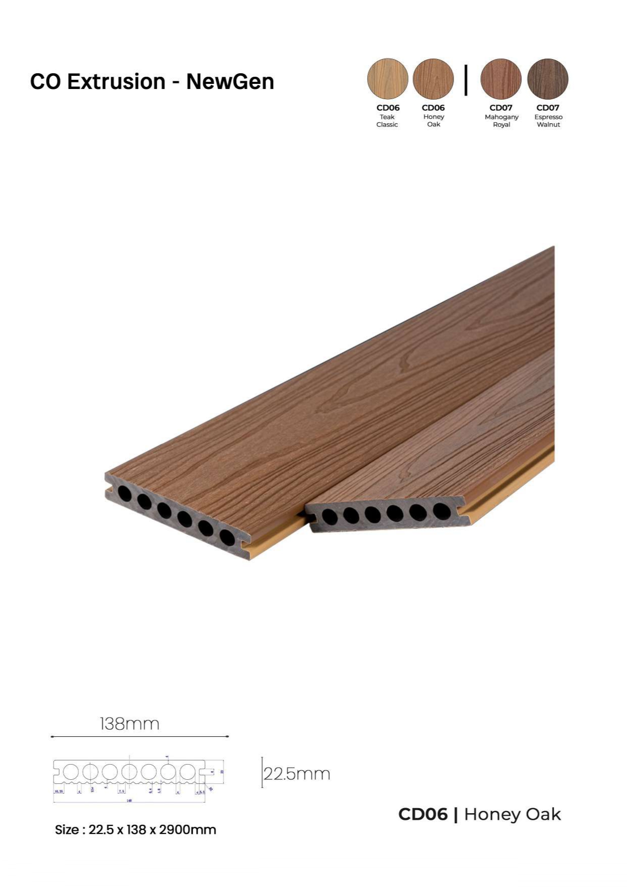 Lantai DECKING Motif Serat Kayu