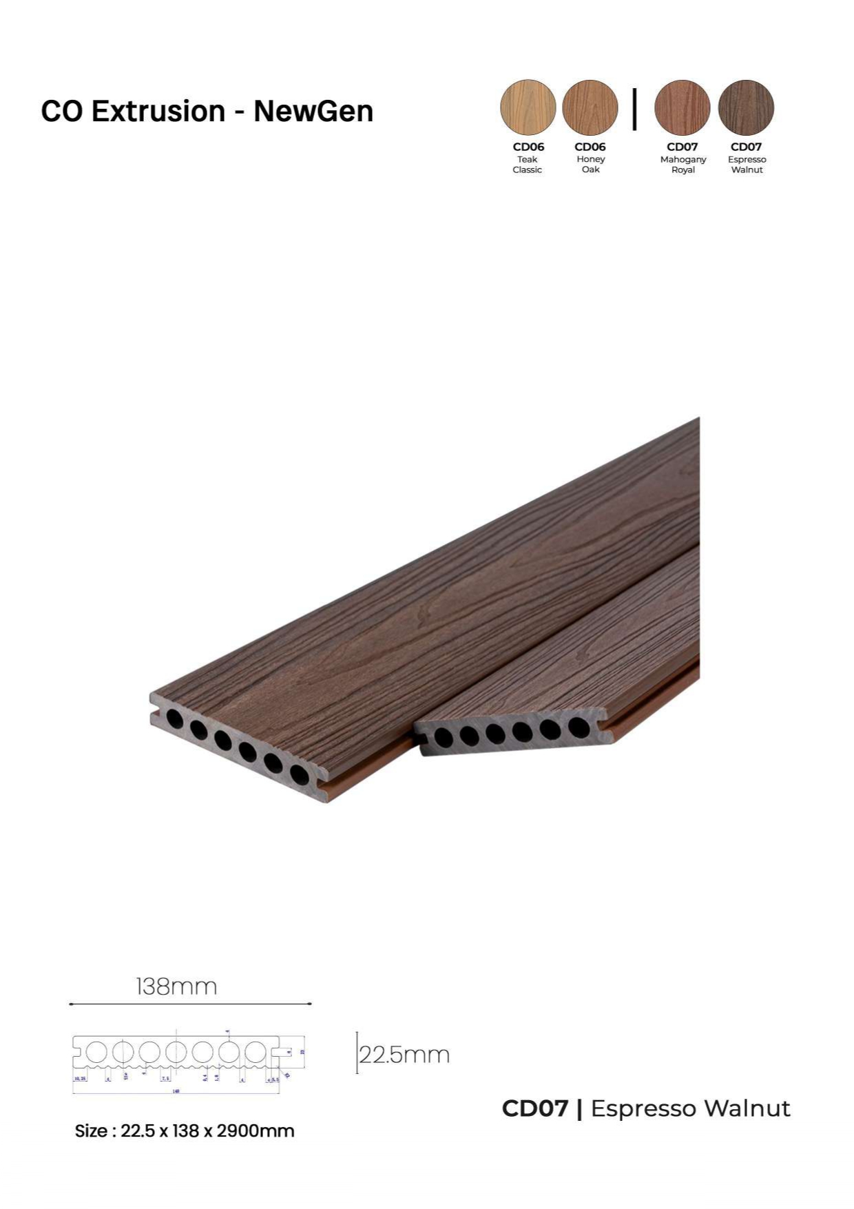 Lantai DECKING Motif Serat Kayu