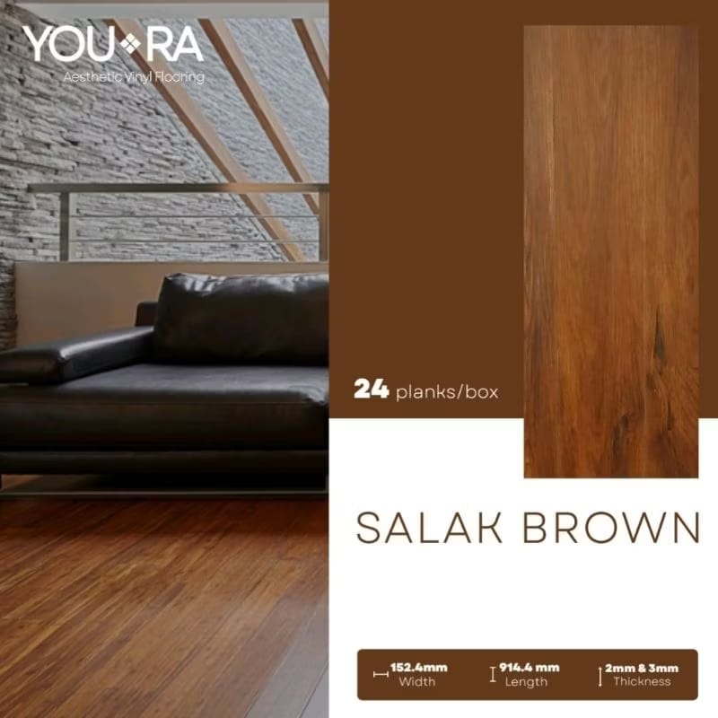Vinyl YOURA tebal 2mm 1 Dus 3,34m2