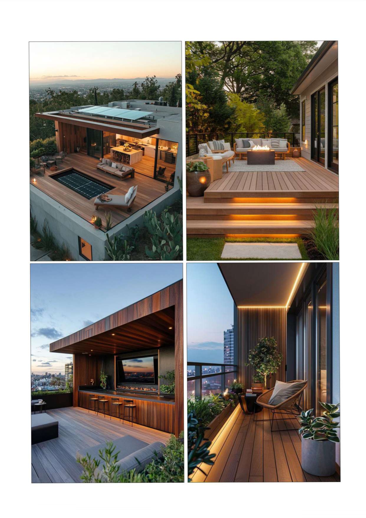 Lantai DECKING Motif Serat Kayu